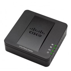 Cisco SPA112 - Internet Phone Adapter with 2 Ports FXS for VoIP + 1-Port 10/100 Mbps 