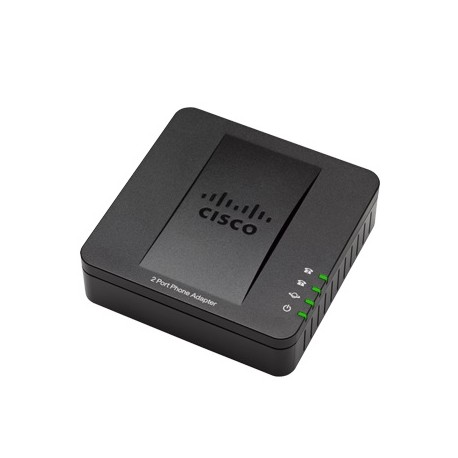 Cisco SPA112 - Internet Phone Adapter with 2 Ports FXS for VoIP + 1-Port 10/100 Mbps