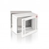 G2-60512  19” GERMAN FRONT PERF. WALL RACK 12U, ลึก 50 cm. (เจาะประตูหน้าที่ด้านข้าง Acylic)