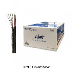 US-9015PW  CAT 5E UTP, PE OUTDOOR w/Power wire (Color Black)