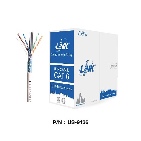 US-9136  CAT 6 F/UTP ULTRA, Screen Twisted Pair, w/Cross Filler, 23 AWG, CMR (Color White) 